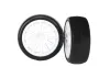 Traxxas Tires wheels assembled glued (12-spoke white wheels slick tires) (2)