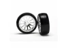 Traxxas 12-Sp Chrm Wheels - Slick Tires