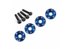 Wheel nut washer - machined Aluminium - blue / 3x12mm CS (4)