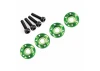Wheel nut washer - machined Aluminium - green / 3x12mm CS (4)