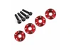 Wheel nut washer - machined Aluminium - red / 3x12mm CS (4)