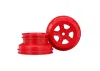 Traxxas Wheels SCT red beadlock style dual profile (1.8 inner 1.4 outer) (2)
