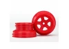 Traxxas Wheels SCT red beadlock style dual profile (1.8 inner 1.4 outer) (2)