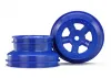 Traxxas Wheels SCT blue beadlock style dual profile (1.8 inner 1.4 outer) (2)