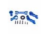 Traxxas Steering bellcranks (left + right)/ drag link (6061-T6 aluminium, blue-anodised) (fits X-MAXX)