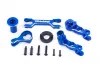 Traxxas Steering bellcranks (left + right)/ drag link (6061-T6 aluminium, blue-anodised) (fits X-MAXX)