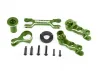Traxxas Steering bellcranks (left + right)/ drag link (6061-T6 aluminium, green-anodised) (fits X-MAXX)