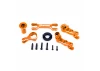 Traxxas Steering bellcranks (left + right)/ drag link (6061-T6 aluminium, orange-anodised) (fits X-MAXX)