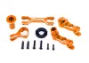 Traxxas Steering bellcranks (left + right)/ drag link (6061-T6 aluminium, orange-anodised) (fits X-MAXX)