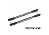 Traxxas Toe links, X-MAXX (Tubes gray-anodised, 7075-T6 aluminium, stronger than titanium) (157mm) (2)/ rod ends, assembled with steel hollow balls (4)/ aluminium wrench, 10mm (1)