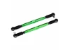 Traxxas Toe links X-MAXX (TUBES green-anodized 7075-T6 Aluminium stronger than titanium) (157mm) (2)/ rod ends assembled with steel hollow balls (4)/ Aluminium wrench 10mm (1)