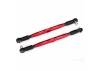 Traxxas Toe links X-MAXX (TUBES red-anodized 7075-T6 Aluminium stronger than titanium) (157mm) (2)/ rod ends assembled with steel hollow balls (4)/ Aluminium wrench 10mm (1)