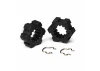 Traxxas Wheel hubs, hex (2), hex clips (2)