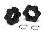 Traxxas Wheel hubs, hex (2), hex clips (2)