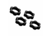 Traxxas Wheel nuts splined 17mm serrated (black-anodized) (4)