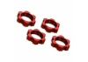 Traxxas X-MAXX Wheel nuts splined 17mm serrated (red-anodized) (4)