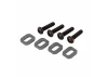 Traxxas Washers, motor mount, aluminium (gray-anodised) (4)/ 4x18mm BCS (4)