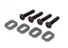 Traxxas Washers, motor mount, aluminium (gray-anodised) (4)/ 4x18mm BCS (4)