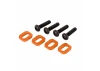 Traxxas Washers, motor mount, aluminium (orange-anodised) (4)/ 4x18mm BCS (4)