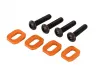 Traxxas Washers, motor mount, aluminium (orange-anodised) (4)/ 4x18mm BCS (4)
