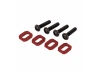 Traxxas X-MAXX Washers motor mount Aluminium (red-anodized) (4)/ 4x18mm BCS (4)