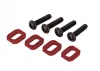 Traxxas X-MAXX Washers motor mount Aluminium (red-anodized) (4)/ 4x18mm BCS (4)