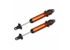 Traxxas Shocks, GTX, aluminium, orange-anodised (fully assembled with o springs) (2)