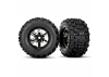 Traxxas X-MAXX Sledgehammer Tyres Pre Glued on Black Chrome Wheels (2)