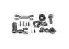 Traxxas Steering bellcranks (left + right)/ drag link (6061-T6 aluminium, gray-anodised) (fits XRT)