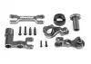 Traxxas Steering bellcranks (left + right)/ drag link (6061-T6 aluminium, gray-anodised) (fits XRT)