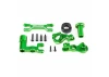Traxxas Steering bellcranks (left + right)/ drag link (6061-T6 aluminium, green-anodised) (fits XRT)
