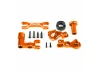 Traxxas Steering bellcranks (left + right)/ drag link (6061-T6 aluminium, orange-anodised) (fits XRT)