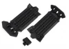 Traxxas Skid plate, front (1), rear (1)/ rubber impact cushion (1)