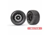 Traxxas Gravix 4.3 X-MAXX/XRT Belted Tyres Glued on Black Wheels (2)