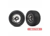 Traxxas Gravix 4.3 X-MAXX/XRT Belted Tyres Glued on Black Chrome Wheels (2)