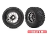 Traxxas Gravix 4.3 X-MAXX/XRT Belted Tyres Glued on Black Chrome Wheels (2)
