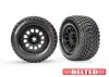 Traxxas Gravix 4.3 X-MAXX/XRT Belted Tyres Glued on Black Wheels (2)