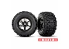 Traxxas Sledgehammer 4.3 X-MAXX/XRT Belted Tyres Glued on Black Chrome Wheels (2)