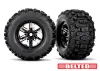Traxxas Sledgehammer 4.3 X-MAXX/XRT Belted Tyres Glued on Black Chrome Wheels (2)