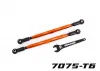 Traxxas Toe links, front (Tubes orange-anodised, 7075-T6 aluminium, stronger than titanium) (2) (for use with 7895 X-MAXX WideMaxx suspension kit)