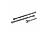 Traxxas Toe links, front (TUBES black-anodised, 6061-T6 aluminium) (2) (for use with 7895 X-MAXX WideMaxx suspension kit)