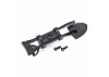 Traxxas Shovel/ axe (black)/ accessory mount/ mounting hardware