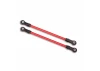 Traxxas Suspension links rear upper red (2) (5x115mm powder coated steel) (assembled with hollow balls) (for use with 8140R TRX-4 Long Arm Lift Kit)