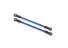 Traxxas Suspension links rear upper blue (2) (5x115mm powder coated steel) (assembled with hollow balls) (for use with 8140X TRX-4 Long Arm Lift Kit)