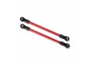 Traxxas Suspension links front lower red (2) (5x104mm powder coated steel) (assembled with hollow balls) (for use with 8140R TRX-4 Long Arm Lift Kit)