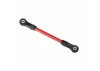 Traxxas Suspension link front upper 5x68mm (1) (red powder coated steel) (assembled with hollow balls) (for use with 8140R TRX-4 Long Arm Lift Kit)