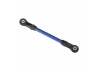 Traxxas Suspension link front upper 5x68mm (1) (blue powder coated steel) (assembled with hollow balls) (for use with 8140X TRX-4 Long Arm Lift Kit)