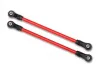 Traxxas Suspension links rear lower red (2) (5x115mm powder coated steel) (assembled with hollow balls) (for use with 8140R TRX-4 Long Arm Lift Kit)
