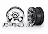 Traxxas Wheels, 2.2, classic chrome (2)/ center caps (front (2), rear (2) (requires 8255A extended thread stub axle)