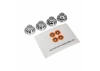 Traxxas Center caps wheel (chrome) (4)/ decal sheet (requires 8255A extended stub axle)